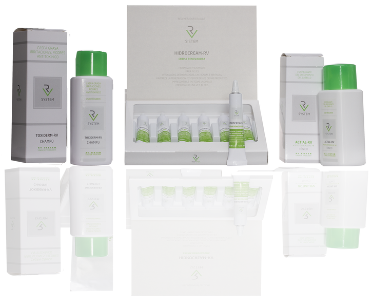 Rv System Tratamineto Caida Para Pieles Intoxicadas Caspa Grasa